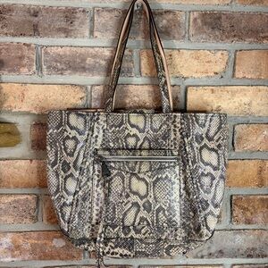 AIMEE KESTENBERG Leather Python  Textured Tote Bag